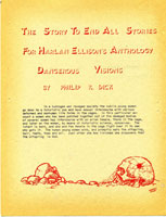 Philip K. Dick The Story to End All Stories for Harlan Ellison’s Anthology Dangerous Visions cover
